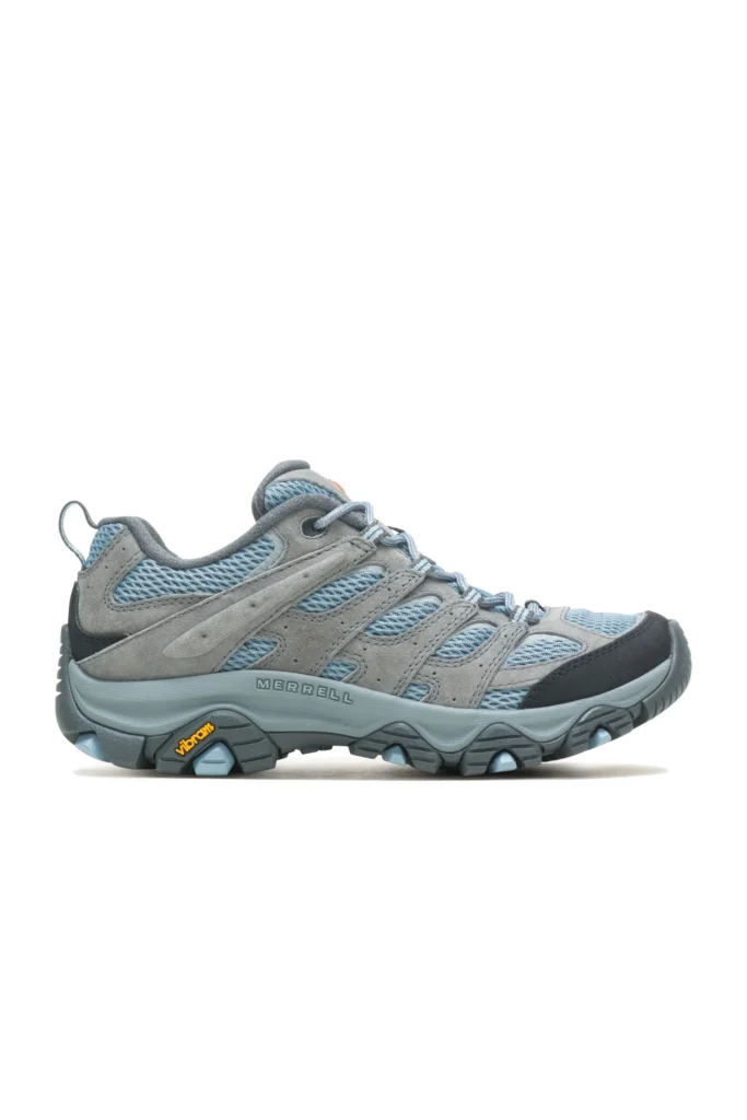 Low-cut hiking shoes like Merrell Moab 3 offer lightweight comfort and flexibility for day hikes and dry trails.